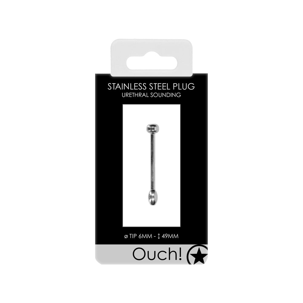 Ouch! Stainless steel urethral plug for sounding play.