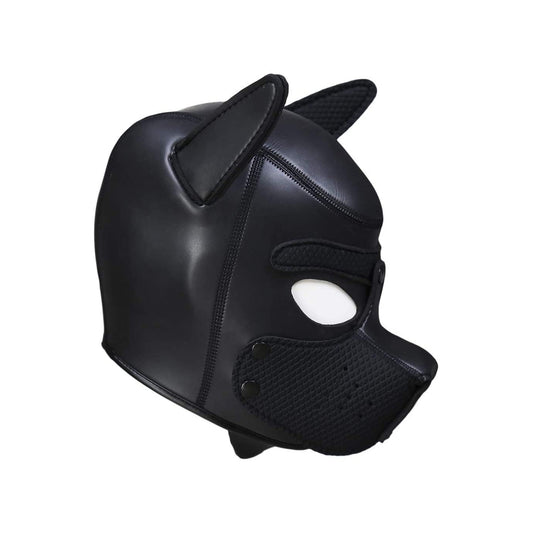 Black neoprene puppy play mask