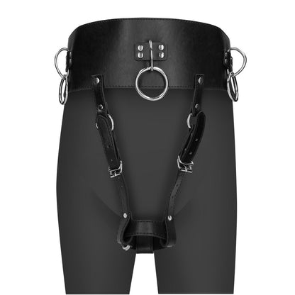 Leather ouch belt with vibrator holder.
