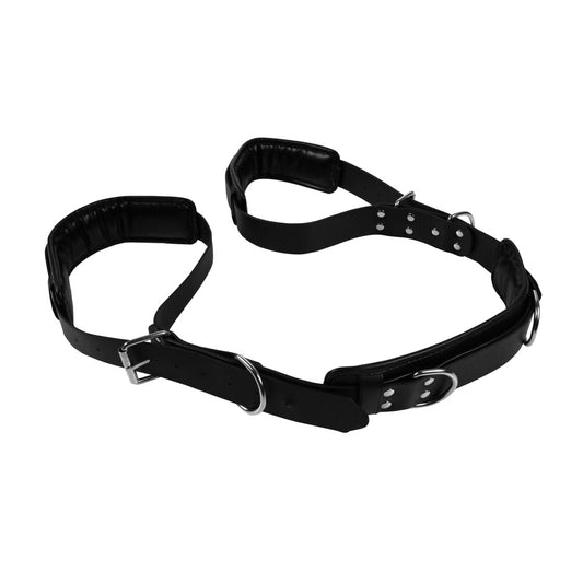 Black padded thigh sling from Shots Toys.