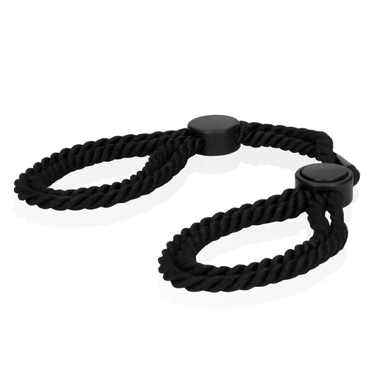 Black adjustable rope cuffs