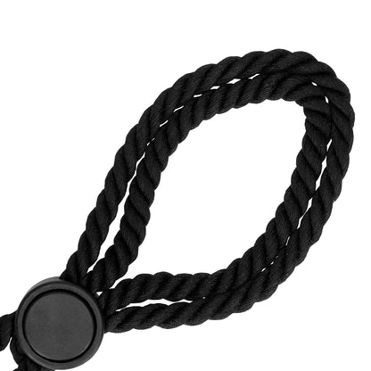 Black adjustable rope cuffs