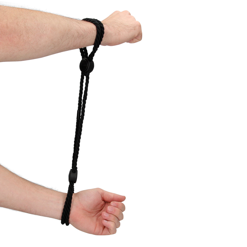 Black rope handcuffs