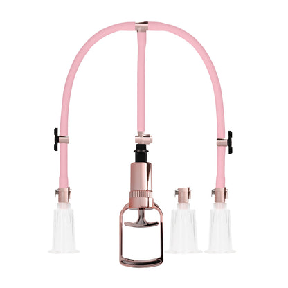 Pink clitoral and nipple pump set.