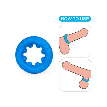 Lovetoy's blue Pinnacle Pro Ridge Bump Stretcher and illustrated usage guide.