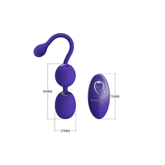 Purple Pretty Love kegel balls with remote control.