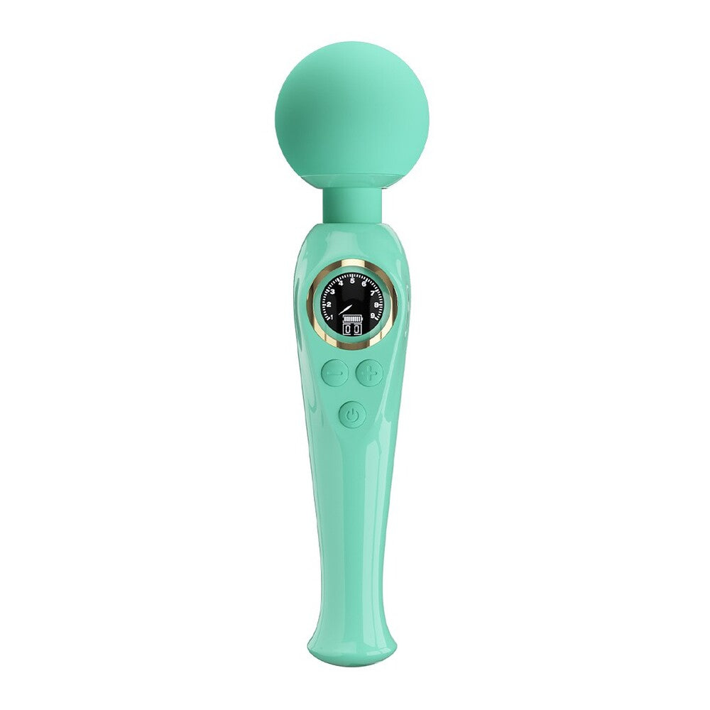 Turquoise Skyler wand massager with LED display.
