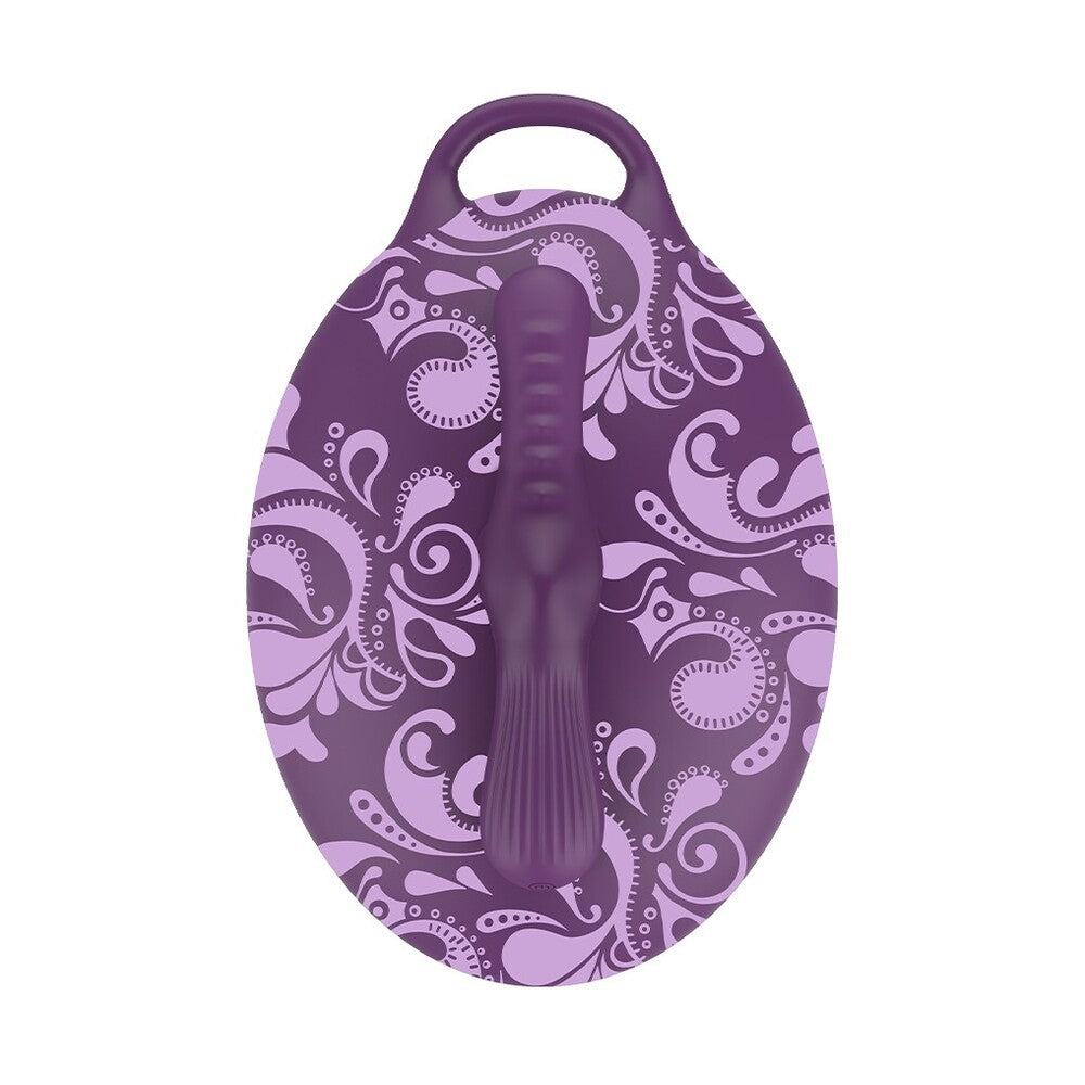Purple bliss is waiting! A floral, hands-free vibrator for decadent moments of personal pleasure.