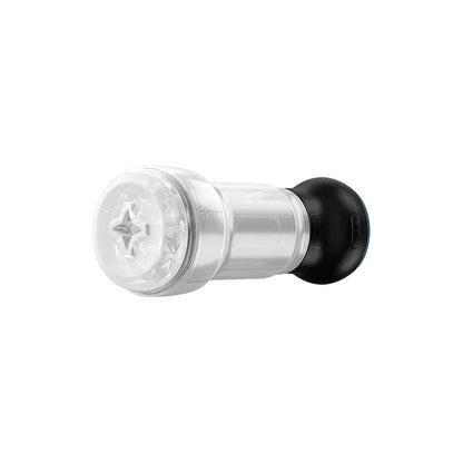 Kiiroo Feel Pocket Powerblow masturbator for men, clear with black endcap.