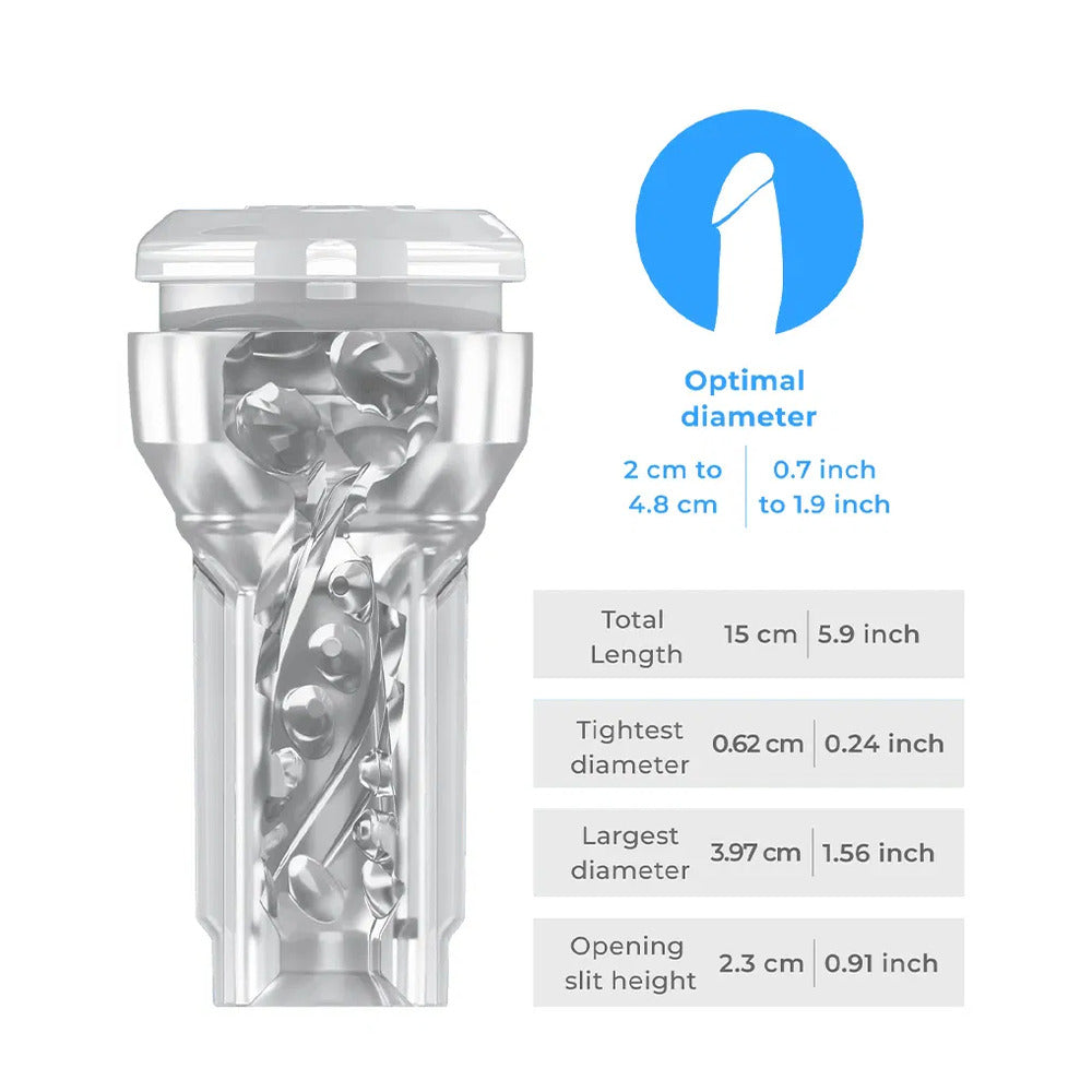 Kiiroo Powerblow masturbator and product dimensions