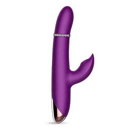 Purple rabbit vibrator with jeweled detail.