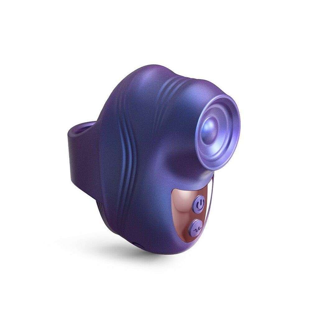 Love to Love Kisscool finger vibe: a purple clitoral sex toy with pulsing vibrations.
