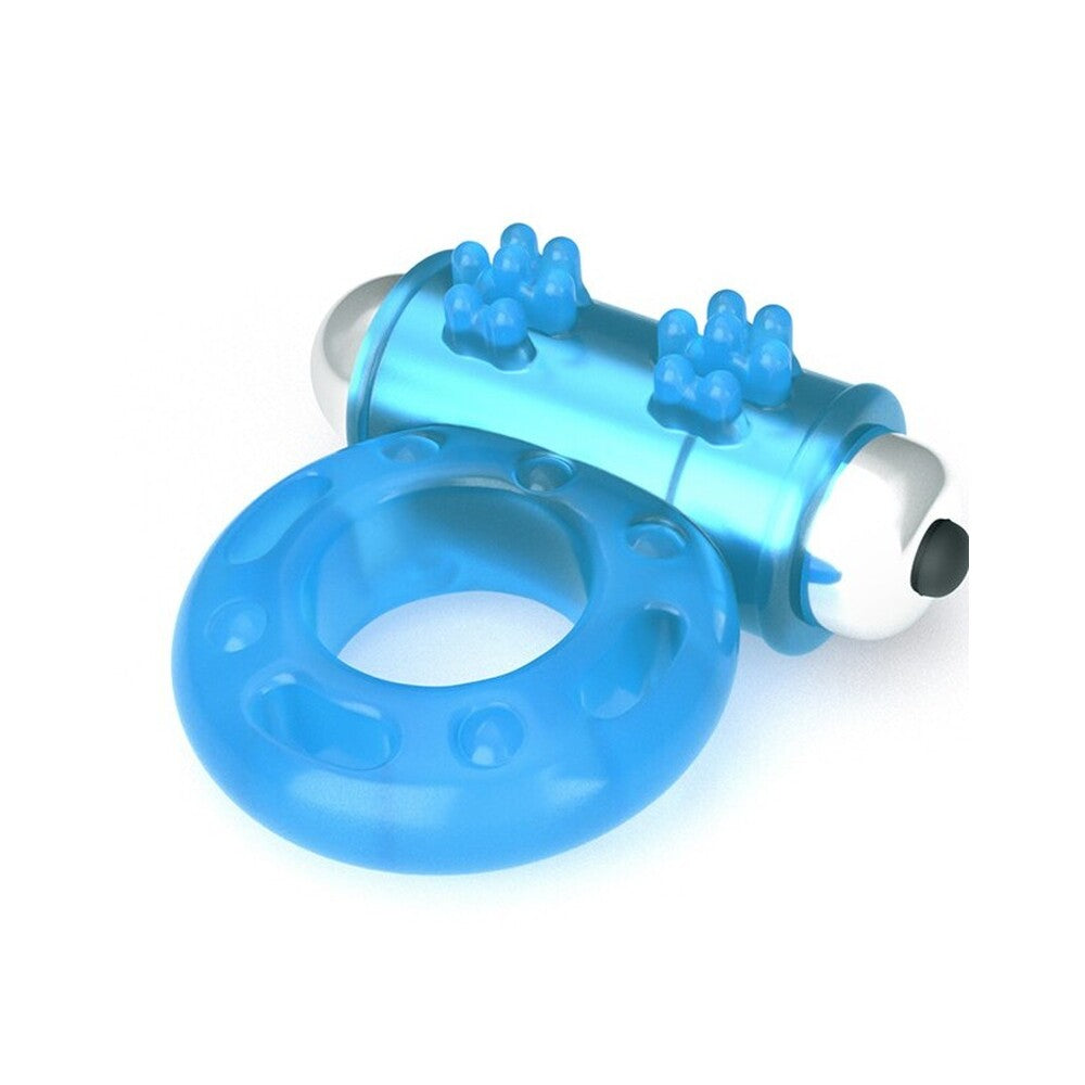 Blue Lovetoy Lumino Play glow-in-the-dark cock ring set.
