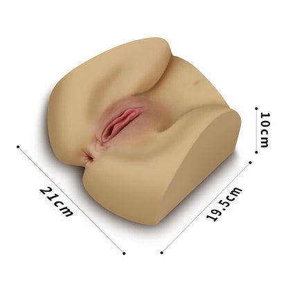 Lovetoy Streetgirls Number 2 Masturbator in flesh pink with dimension markers.