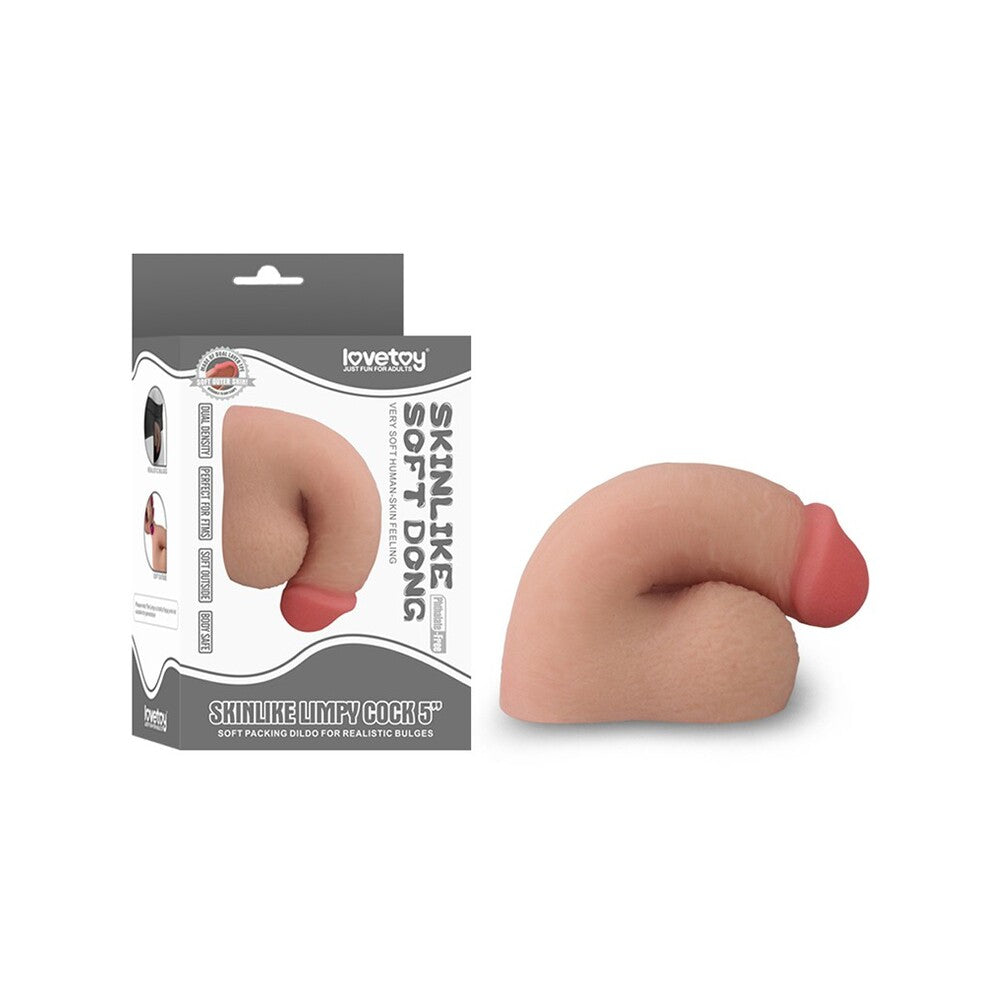 Lovetoy Skinlike Limpy Cock: Feel good freedom for realistic bulges. Enjoy body-safe soft dildo for packing fun.