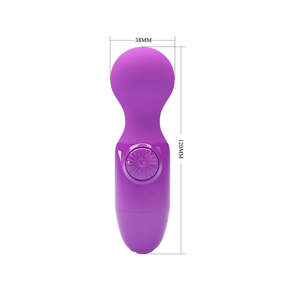 Purple mini wand massager for precise pleasure.