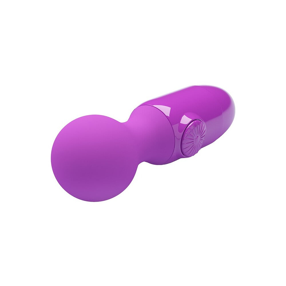 Purple mini massager wand for playful moments.
