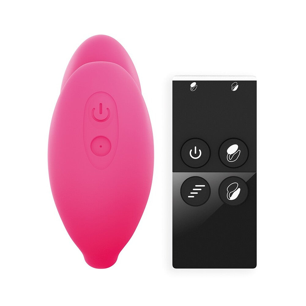 Pink remote control stimulator with separate remote.