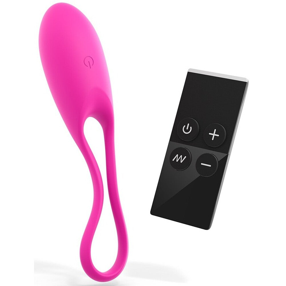 Pink remote control love egg and black remote.