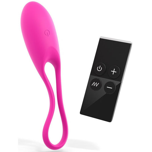 Pink remote control love egg and black remote.