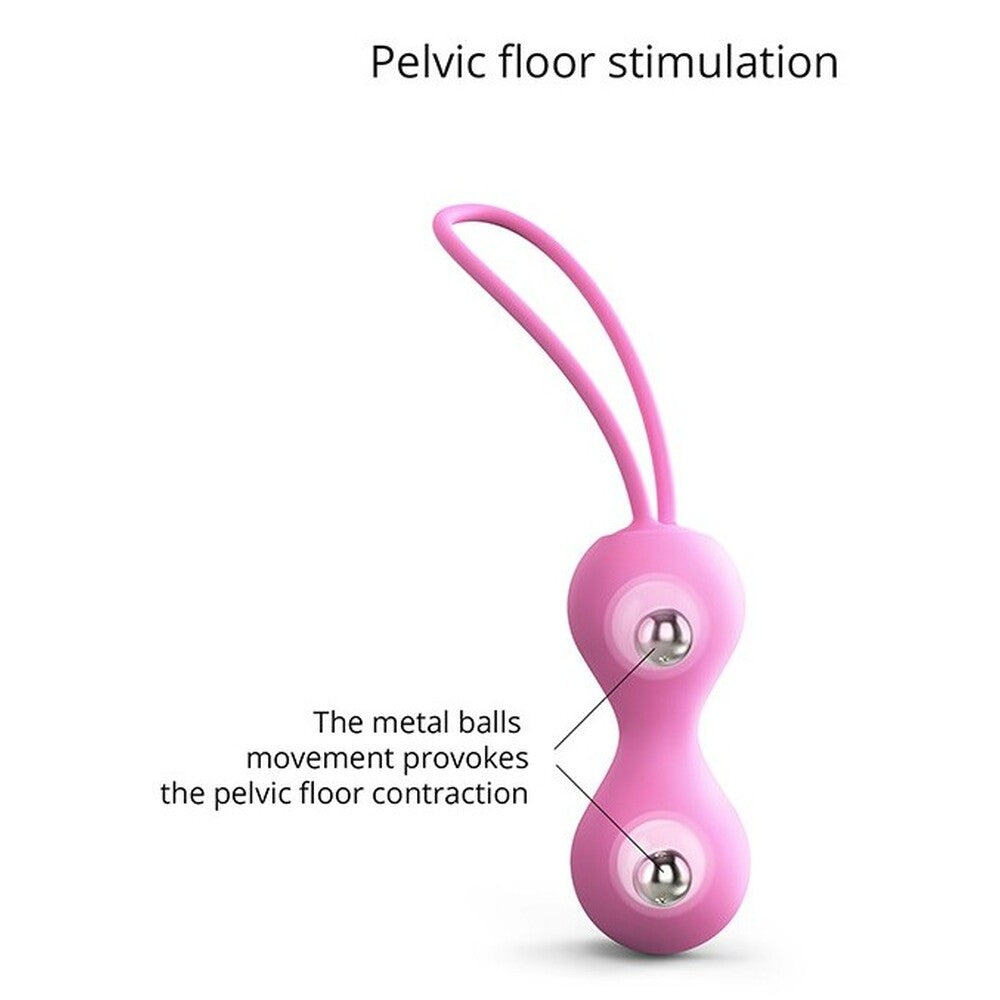 Love To Love Joia kegel balls in pink for pelvic floor stimulation.