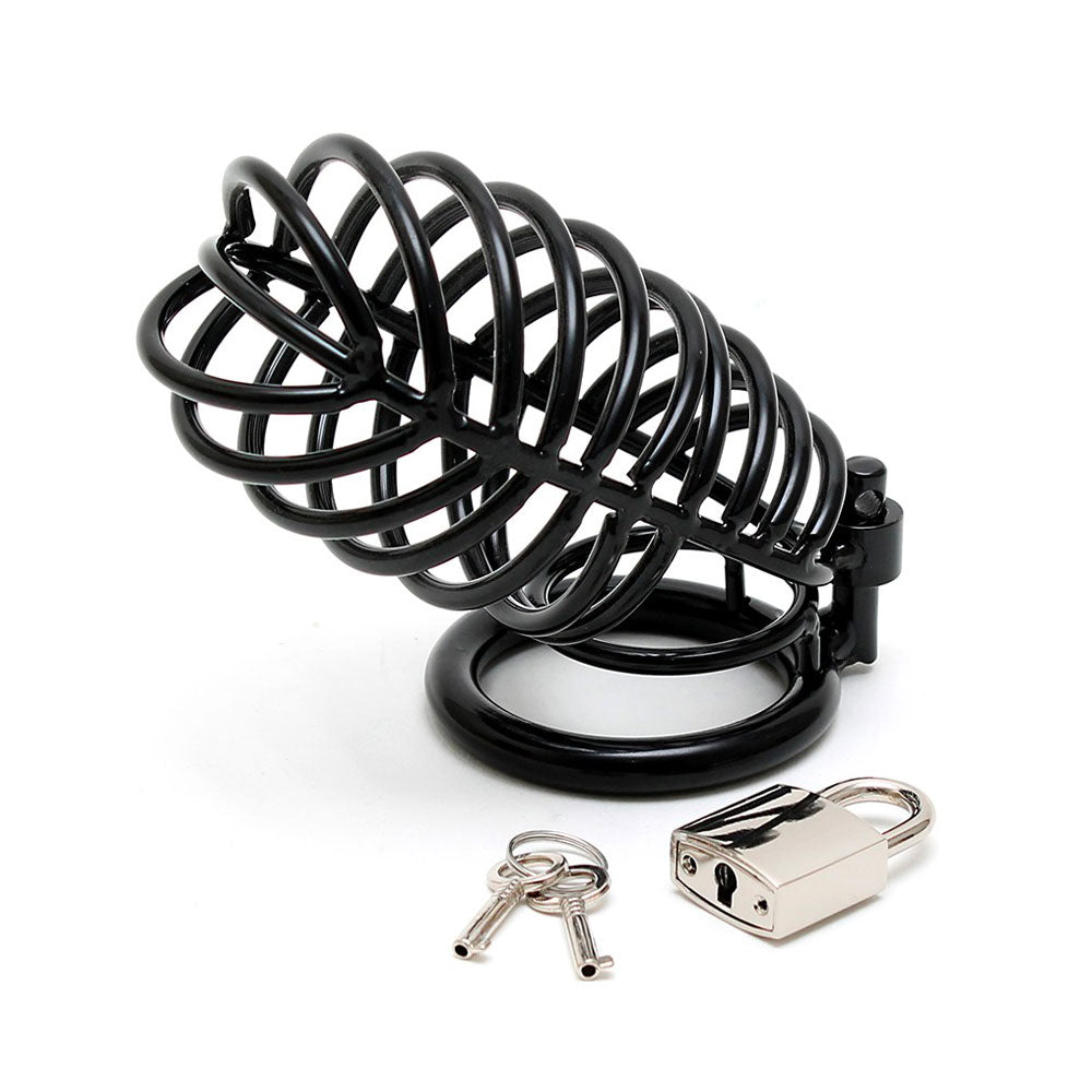 A restrained desire, an ebony promise held by lock and key.