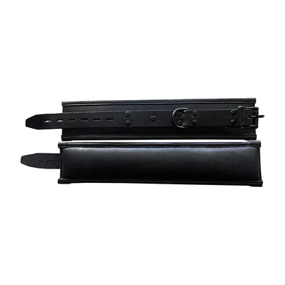 Black padded leather ankle restraints