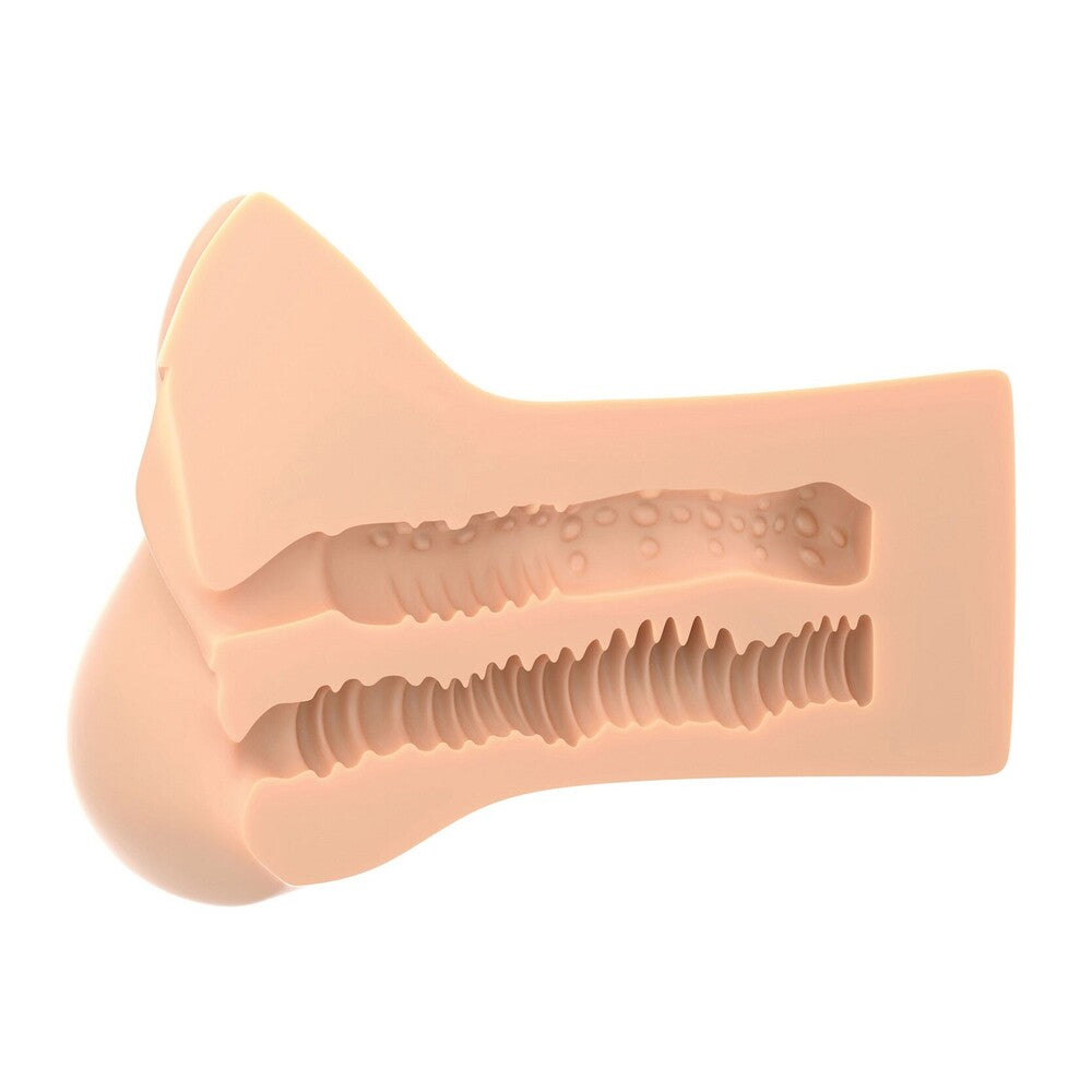 Textured Pipedream stroker: Choose your pleasure, mate.
