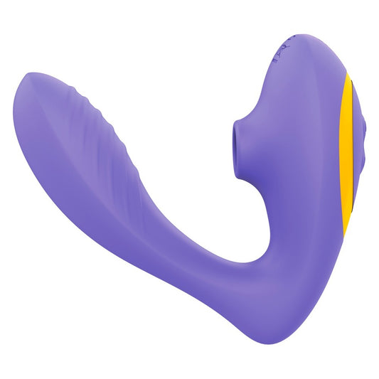 Purple clitoral and G-spot vibrator for enhanced pleasure.