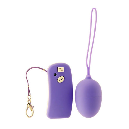 Lilac vibrating egg with remote control.