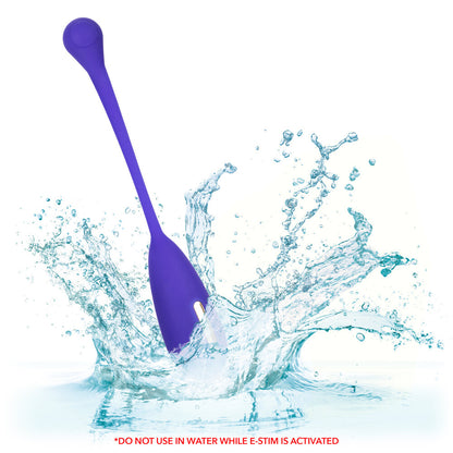 Purple Kegel exerciser with splashes.