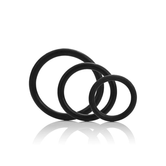 Three black TriRings for adventurous pleasure.