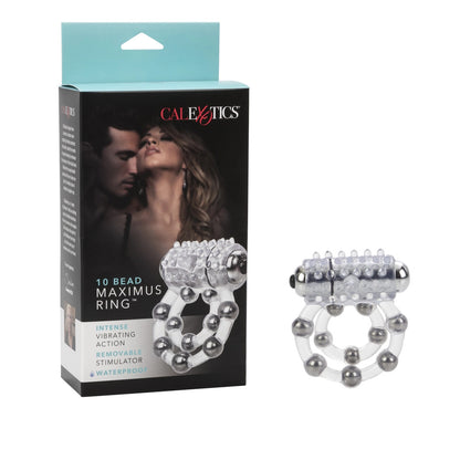Vibrating pleasure: Bead Maximus cock ring for tantalising thrills.