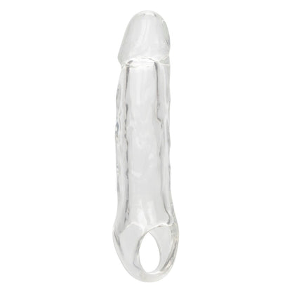 Clear penis sleeve extension for enhanced pleasure.