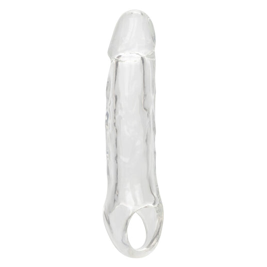 Clear penis sleeve extension for enhanced pleasure.