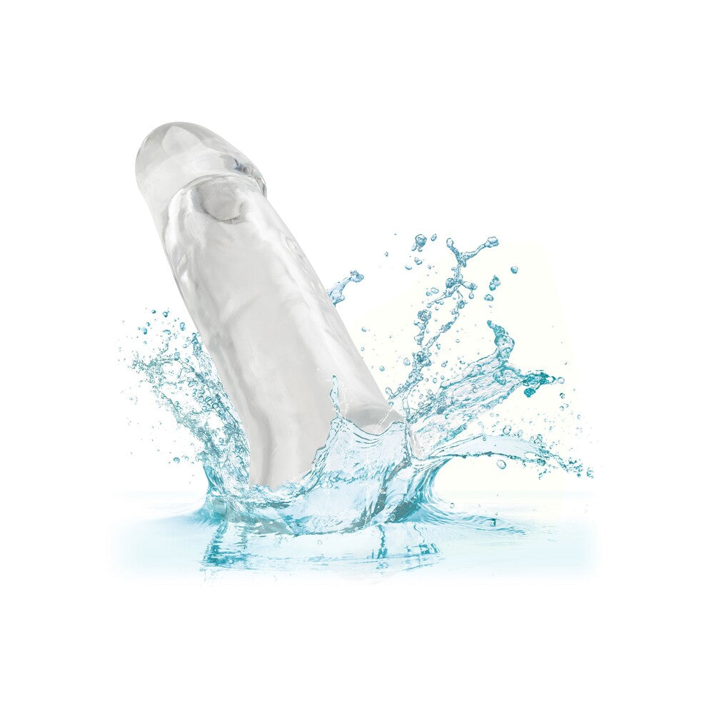 Clear enhancer sleeve with water splash.