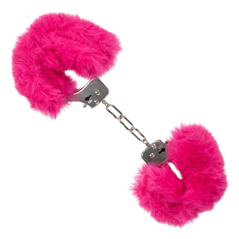Pink fluffy furry cuffs