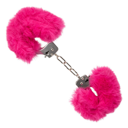 Pink fluffy furry cuffs