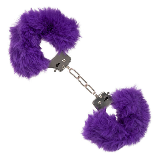 Purple furry cuffs
