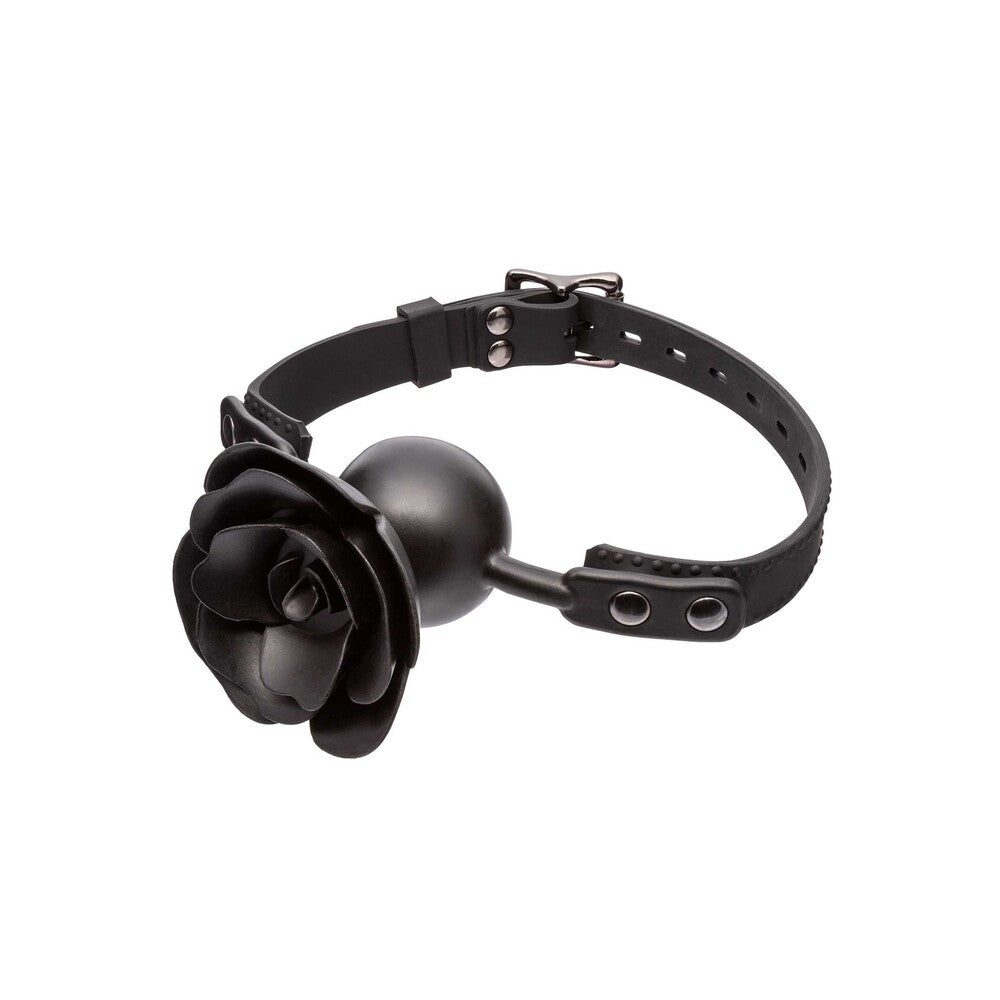 Black rose ball gag