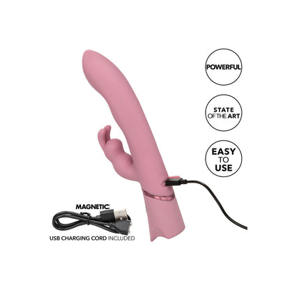 Pink Orgasmatron Digital GBunny vibrator with charging cable. Powerful, state-of-the-art pleasure.
