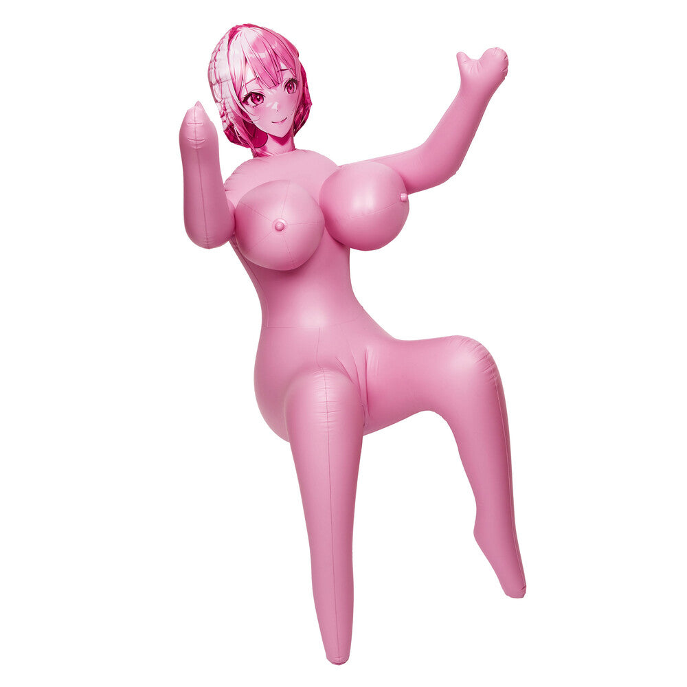 Pink anime inflatable love doll.
