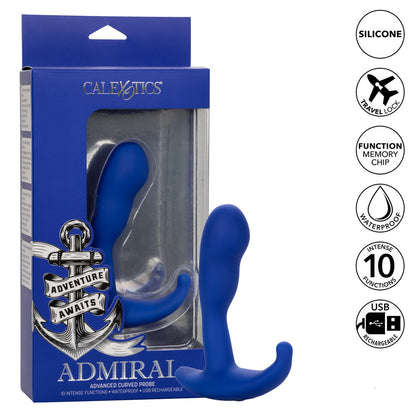 Dive into delights with Admiral, a curved probe for pleasure, packaged elegantly. Adventure awaits those who explore its depths!
