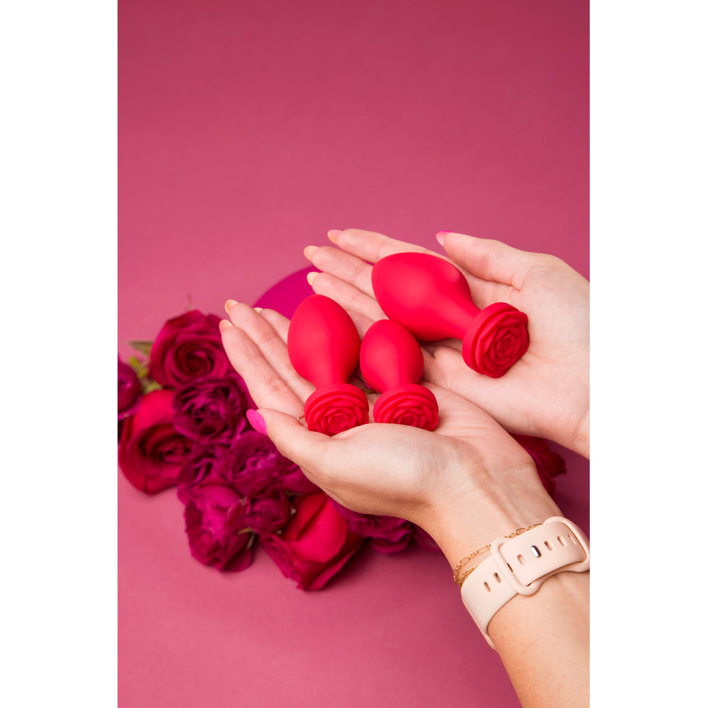 Rosegasm Butt Bouquet by Secret Kisses held in hands.