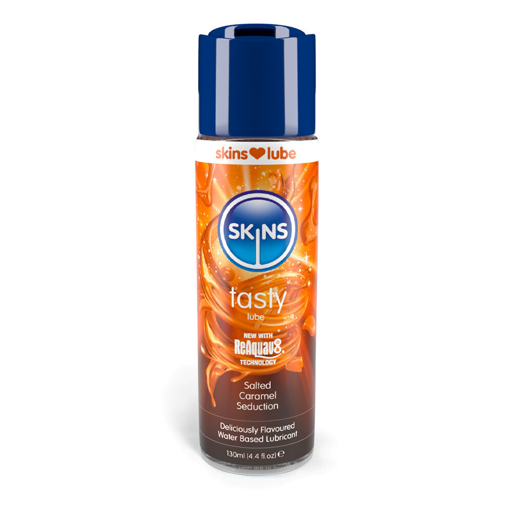 Skins Salted Caramel Seduction Lubricant. Deliciously flavoured for playful fun.