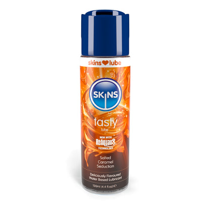 Skins Salted Caramel Seduction Lubricant. Deliciously flavoured for playful fun.