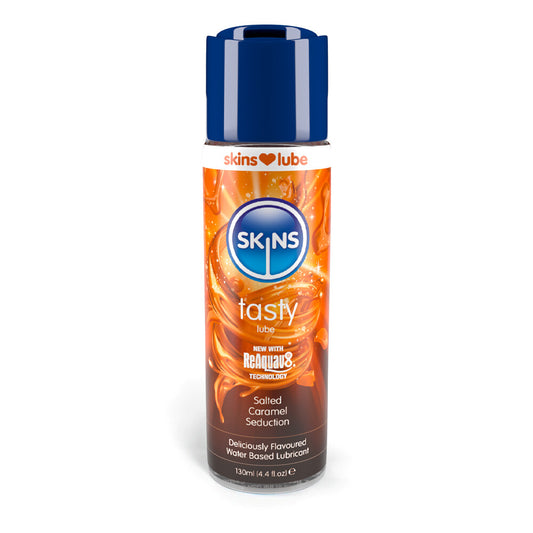 Skins Salted Caramel Seduction Lubricant. Deliciously flavoured for playful fun.