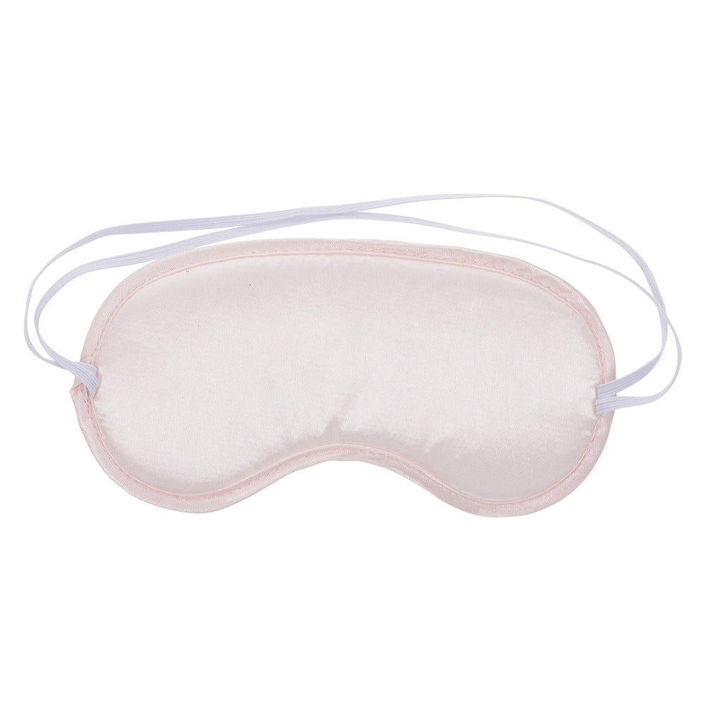 Pink satin eye mask for playful bedroom adventures.

