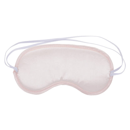 Pink satin eye mask for playful bedroom adventures.
