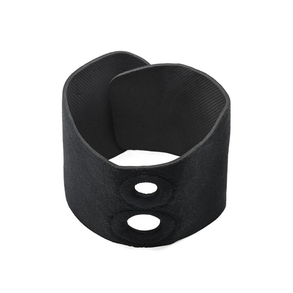 Black Sportsheets thigh strap with two holes.